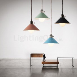 1 Light Modern/ Contemporary Steel Pendant Light with Steel Shade