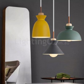 1 Light Modern/ Contemporary Steel Pendant Light with Shade