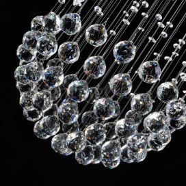 Round Modern K9 Crystal Sparkle Luxury Rain Drop Chandelier