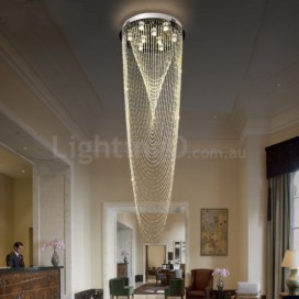 9 Light Modern K9 Crystal Sparkle Luxury Rain Drop Chandelier