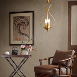 4 Light Retro Rustic Luxury Brass Chandelier