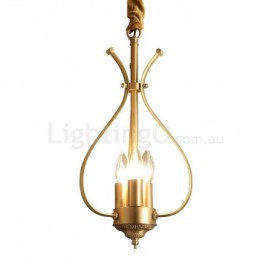 4 Light Retro Rustic Luxury Brass Chandelier