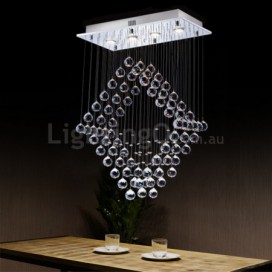 4 Light Modern K9 Crystal Sparkle Luxury Rain Drop Chandelier