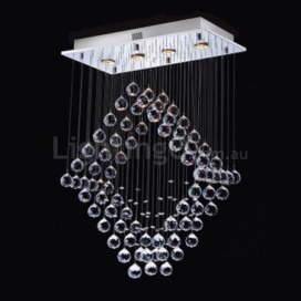 4 Light Modern K9 Crystal Sparkle Luxury Rain Drop Chandelier