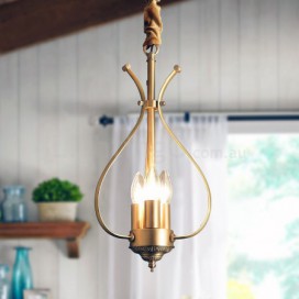 4 Light Retro Rustic Luxury Brass Chandelier