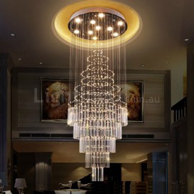 10 Light Modern K9 Crystal Sparkle Luxury Rain Drop Chandelier