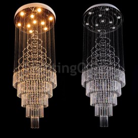 10 Light Modern K9 Crystal Sparkle Luxury Rain Drop Chandelier