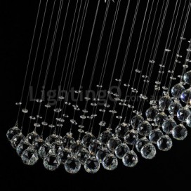 4 Light Modern K9 Crystal Sparkle Luxury Rain Drop Chandelier