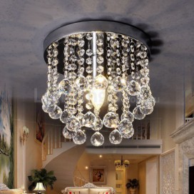 1 Light Modern K9 Crystal Sparkle Luxury Rain Drop Chandelier