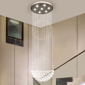 7 Light Ball Modern K9 Crystal Sparkle Luxury Rain Drop Chandelier