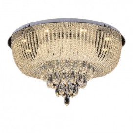 Round Modern K9 Crystal Sparkle Luxury Rain Drop Chandelier