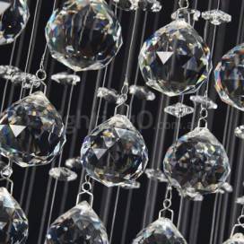 6 Light Spiral Modern K9 Crystal Sparkle Luxury Rain Drop Chandelier