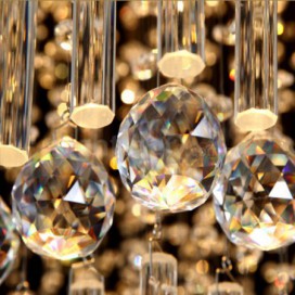 Square Modern K9 Crystal Sparkle Luxury Rain Drop Chandelier