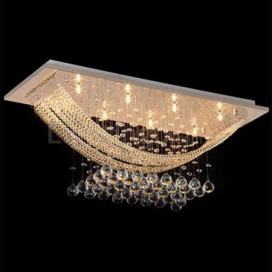 8 Light Modern K9 Crystal Sparkle Luxury Rain Drop Chandelier