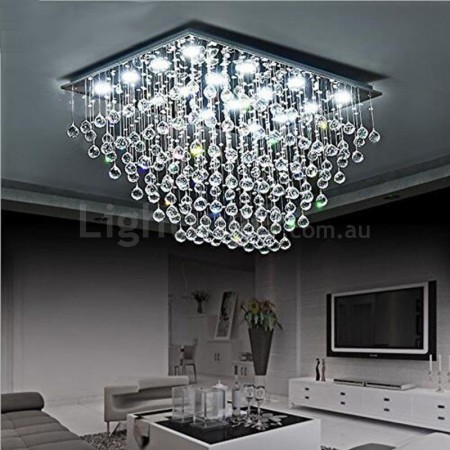 Modern K9 Crystal Sparkle Luxury Rain Drop Chandelier