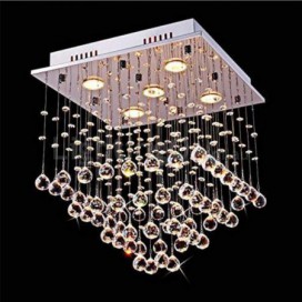 5 Light Modern K9 Crystal Sparkle Luxury Rain Drop Chandelier