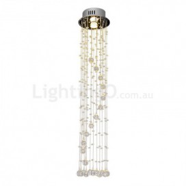 1 Light Round Spiral Modern K9 Crystal Sparkle Luxury Rain Drop Chandelier