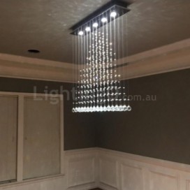 5 Light Modern K9 Crystal Sparkle Luxury Rain Drop Chandelier