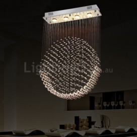 4 Light Modern K9 Crystal Sparkle Luxury Rain Drop Chandelier