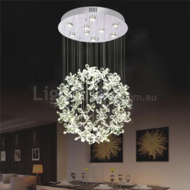 Ball Modern K9 Crystal Sparkle Luxury Rain Drop Chandelier