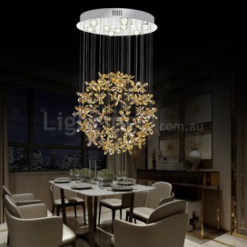 Ball Modern K9 Crystal Sparkle Luxury Rain Drop Chandelier