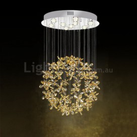 Ball Modern K9 Crystal Sparkle Luxury Rain Drop Chandelier