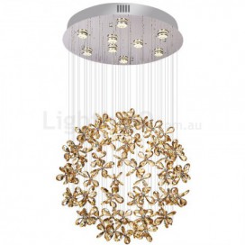 Ball Modern K9 Crystal Sparkle Luxury Rain Drop Chandelier