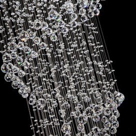 7 Light Spiral Modern K9 Crystal Sparkle Luxury Rain Drop Chandelier