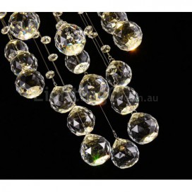 6 Light Round Modern K9 Crystal Sparkle Luxury Rain Drop Chandelier