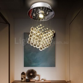 1 Light Modern K9 Crystal Sparkle Luxury Rain Drop Chandelier