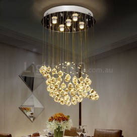 5 Light Modern K9 Crystal Sparkle Luxury Rain Drop Chandelier