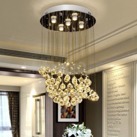 5 Light Modern K9 Crystal Sparkle Luxury Rain Drop Chandelier