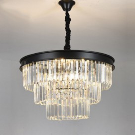 Round Modern K9 Crystal Sparkle Luxury Chandelier