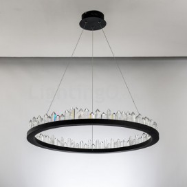 Round Modern K9 Crystal Sparkle Luxury Chandelier