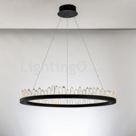 Round Modern K9 Crystal Sparkle Luxury Chandelier