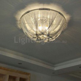 Nordic Style Modern Sparkle Luxury Tassel Flush Mount Ceiling Light