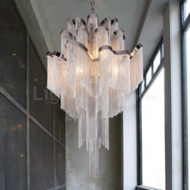 Nordic Style Modern Sparkle Luxury Tassel Chandelier