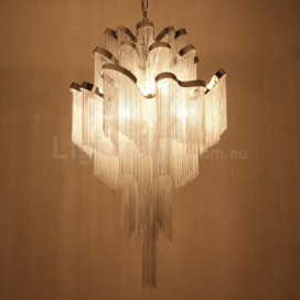 Nordic Style Modern Sparkle Luxury Tassel Chandelier