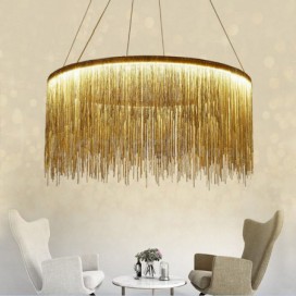 Nordic Style Modern Sparkle Luxury Tassel Chandelier