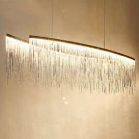 Nordic Style Modern Sparkle Luxury Tassel Chandelier