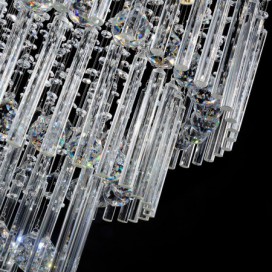 6 Light 4 Tier Round Modern K9 Crystal Sparkle Luxury Rain Drop Chandelier