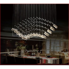 6 Light Modern K9 Crystal Sparkle Luxury Rain Drop Chandelier