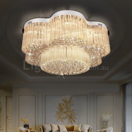 Modern K9 Crystal Sparkle Luxury Rain Drop Chandelier