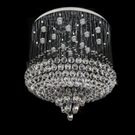 15 Light Round Modern K9 Crystal Sparkle Luxury Rain Drop Chandelier