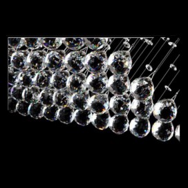 5 Light 2 Tier Square Modern K9 Crystal Sparkle Luxury Rain Drop Chandelier