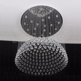 21 Light Round Half Ball Modern K9 Crystal Sparkle Luxury Rain Drop Chandelier