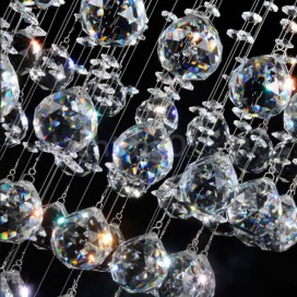 9 Light Double Spiral Modern K9 Crystal Sparkle Luxury Rain Drop Chandelier