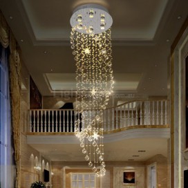 6 Light Modern K9 Crystal Sparkle Luxury Rain Drop Chandelier