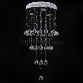 3 Light 4 Tier Modern K9 Crystal Sparkle Luxury Rain Drop Chandelier