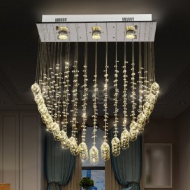 3 Light Sweetheart Modern K9 Crystal Sparkle Luxury Rain Drop Chandelier